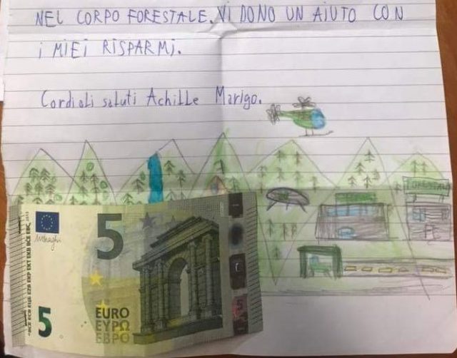 Achille Marigo, il bambino che dona 5 euro per il disastro delle Alpi 29