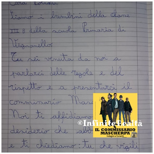 "Fà che luce dei nostri sogni non si spenga", così gli alunni della III B scuola primaria Vignanello, alla Questura di Viterbo, per il commissario Mascherpa 43