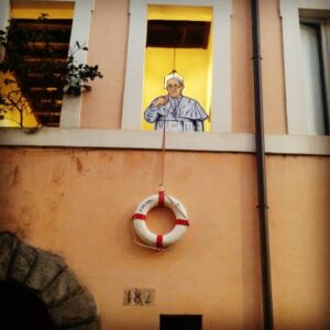 Murale Papa Francesco, di Maupal