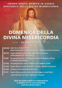 Festa della Divina Misericordia, Roma Santo Spirito in Sassia