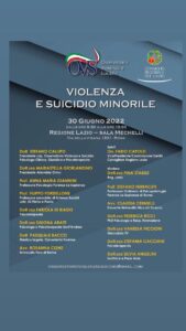 Violenza e suicidio minorile,Dott. Stefano Callipo Roma 