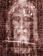 Particolare del negativo dell'immagine fotografica della Sindone eseguita da Secondo Pia (il Sacro Volto)