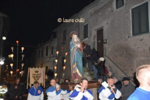 Processione del Cristo morto, la Madonna Addolorata. Latera 