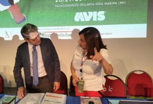 Gianpietro Briola, presidente nazionale Avis, Donatella Selis presidente Avis regionale Lazio 