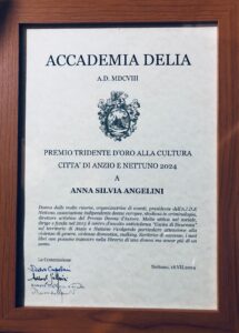 Premio Tridente d'Oro Anzio e Nettuno Anna Silvia Angelini Infinite Realtà.it