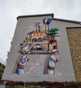 Murales Santa Rosa e i facchini di Alessandra Carloni Laura Ciulli infiniti realtà.it