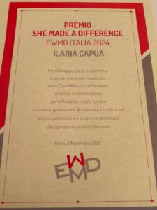 She made a difference", promosso dall’associazione European Women's Management Development, infinite realtà.it