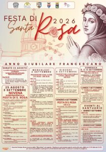 Programma Festa di santa Rosa 2026 Viterbo infinite realtà. It anno giubilare francescano