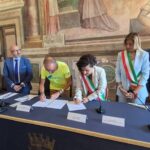 Rotta sul Tirreno per il Cammino di Bonaria 16 Protocollo di Intesa cammino di Bonaria via Francigena infinite realtà.it Laura Ciulli Sebastian cocco Antonello menne Chiara Frontini, Paola Casula, Salvatore sini