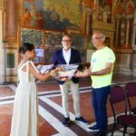 Rotta sul Tirreno per il Cammino di Bonaria 19 Protocollo d'Intesa cammino di Bonaria via Francigena Viterbo Laura Ciulli infinite realtà.it Antonello Menne Giuseppe Deiana